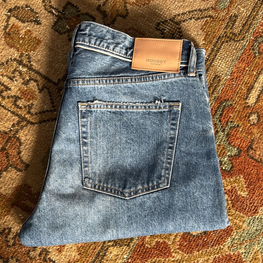 Moussy Seagraves Straight In Light Blue Premium Japanese Denim Size 31 - Picture 4 of 5